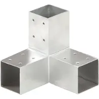 vidaXL Paalverbinding Y-vorm 71x71 mm gegalvaniseerd metaal