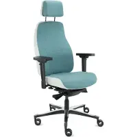 Sit And Move Therapod X2 HR Hoofdsteun - Azure/Ashgrey Facet Wol - Bureaustoel