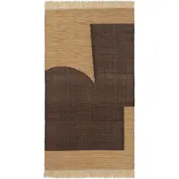 Ferm Living Forene vloerkleed Tan-Chocolate, 80x140 cm