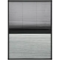 vidaXL Raamhor plissé met verduistering 80x120 cm aluminium