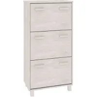 vidaXL Schoenenkast HAMAR 59,5x35x117 cm massief grenenhout wit