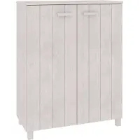 vidaXL Schoenenkast HAMAR 85x40x108 cm massief grenenhout wit