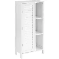 SoBuy Armoire Salle de Bain Étroite 48x96x24cm Blanc