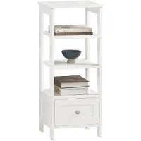 SoBuy Hoge Bijzettafel 3 Laag met Lade - 30x28x74cm
