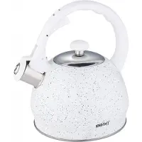 KINGHOFF 1404 - Fluitketel - RVS - 2,0 L - Wit