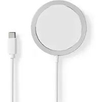 Nedis Draadloze Oplader | Staand | Inclusief kabel | USB Type-C | 1 stuks - WCHAQM250SI WCHAQM250SI