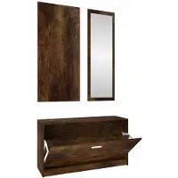 vidaXL Schoenenkastset 3-in-1 bewerkt hout sonoma eikenkleurig