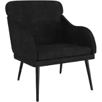 vidaXL Fauteuil 63x76x80 cm fluweel zwart