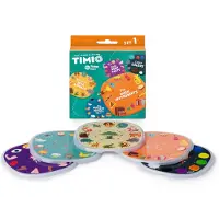 Timio Disk Set # 1: 5 Audio-Discs voor de Player | Leer Kleuren, Wilde Dieren, Muziekinstrumenten, 96 Kinderliedjes Vol. 1, Lichnaamsdelen | Alles in 8 Talen | Leerspeelgoed van 2 - 6 Jaar