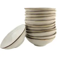 OTIX Soepkommen - 12 Persoons - Beige - Soeptassen - 15cm - Keramiek - LILY
