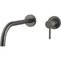 Wiesbaden Afbouwdeel Wastafelkraan Slim Eenhendel Met Coldstart Gunmetal