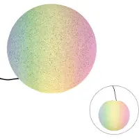 QAZQA Slimme buitenlamp grijs 45 cm IP44 incl. LED - Nura