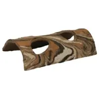 CeramicNature Half-Log Mixcolour - Aquarium - Ornament - 18x10x6 cm M