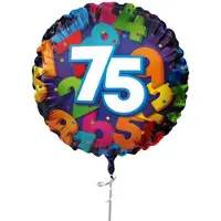 Haza Folieballon ’’75’’ (45cm) - verjaardag - geschikt voor helium