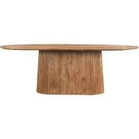 LivingFurn Eettafel Salvator Naturel 230cm Mangohout Ovaal