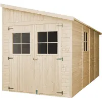 Timbela M340A - Houten tuinhuis - 8,10 m² - 416x218xH244 cm - zonder vloer
