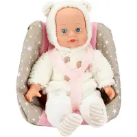 Toi-Toys Babypop in Poppenzitje - 33 cm