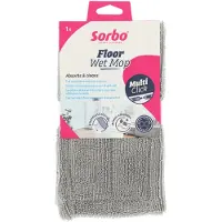 Floor Wet Mop – Microvezel Dweil – Voor Streeploos Schone Vloeren – Herbruikbaar & Wasbaar – Compatibel met Multi-Click Steel – 1 Stuk