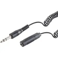 S-Impuls 6,35mm Jack stereo audio spiraal verlengkabel - 5 meter