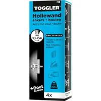 Toggler Hollewandplug Staal - Diameter 20 Mm - 4 Stuks