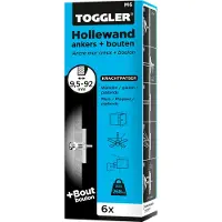 Toggler hollewandanker + bout M6 9,5-92mm (6 Stuks)