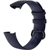 Shop4 - Fitbit Charge 3 Bandje - Siliconen Donker Blauw