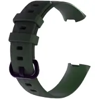 Shop4 - Fitbit Charge 3 Bandje - Siliconen Donker Groen