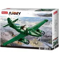 Sluban Army WWII Battle of Budapest Fighter vliegtuig ME‑262 – Constructiespeelgoed 338 bouwstenen – M38‑B0977 – vanaf 6 jaar