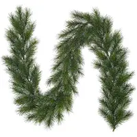 Black Box Glendon kerstguirlande | groen met bevroren details | 180cm