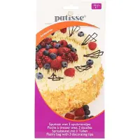 Patisse Spuitzak Met 3 Spuitmondjes 28cm Wit wit Kunststof Garneerspuit