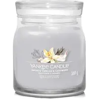 Yankee candle Geurkaars Medium Jar Smoked Vanilla & Cashmere Signature 368 Gr
