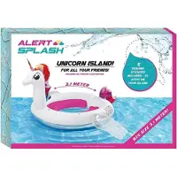 Alert Opblaaseiland Eenhoorn 310X270X175 cm (wit, kunststof, 12 jaar en ouder)