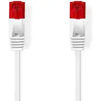 Nedis Netwerkkabel | Cat6 U/UTP | 2 meter (100% koper, LSZH, Plat, Wit)