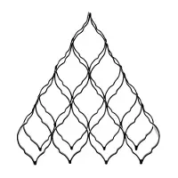 Ptmd collection PTMD Waver ijzer pyramide wijnrek maat in cm: 38 x 15 x 43