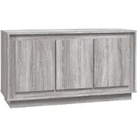 vidaXL Dressoir 102x35x55 cm bewerkt hout grijs sonoma eikenkleurig