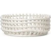 Ferm Living Ceramic gevlochten schaal Off-white