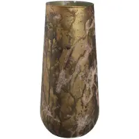 Ptmd collection PTMD Sjoerd Ronde Vaas - H27 x Ø12 cm - Glas - Bruin