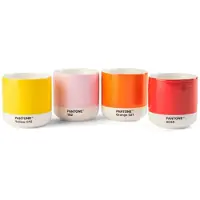 Pantone Thermosbeker Design Pantone Cortado Yellow Orange 170 ml (4-Delig)
