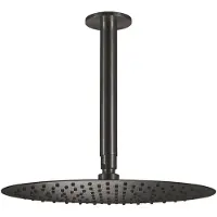 Qisani Hoofddouche flow met plafonddouchearm ø 30 cm geborsteld gun metal