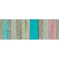 Patifix Decoratie plakfolie houten planken look groen/bruin/roze 45 cm x 2 meter zelfklevend - Meubelfolie