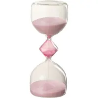 J-Line zandloper 10Min - glas - roze