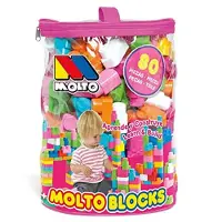 MOLTO Bag With Construction Game 80 Pieces Veelkleurig