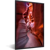 PosterMonkey Fotolijst incl. Poster - Landschap - Grotten - Steen - Natuur - 80x120 cm - Posterlijst