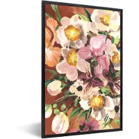 PosterMonkey Fotolijst incl. Poster - Bloemen - Planten - Orchidee - Kunst - 80x120 cm - Posterlijst