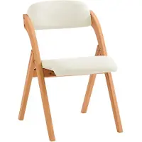 SoBuy FST92-W witte klapstoel, beklede zitting