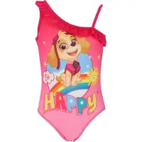 Paw Patrol Meisjes Badpak - - Be Happy - Donker roze - Maat 122/128