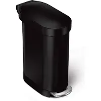 Simplehuman Prullenbak Slim Zwart 45L 2023