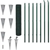 vidaXL Euro hek 10x1,5 m staal groen