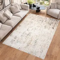 Tapiso Hera Vloerkleed Beige Modern Gezaagd Woonkamer Tapijt Maat- 120x170