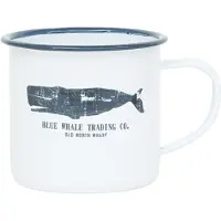 Batela Emaille beker walvis wit 8x8 - BATELA